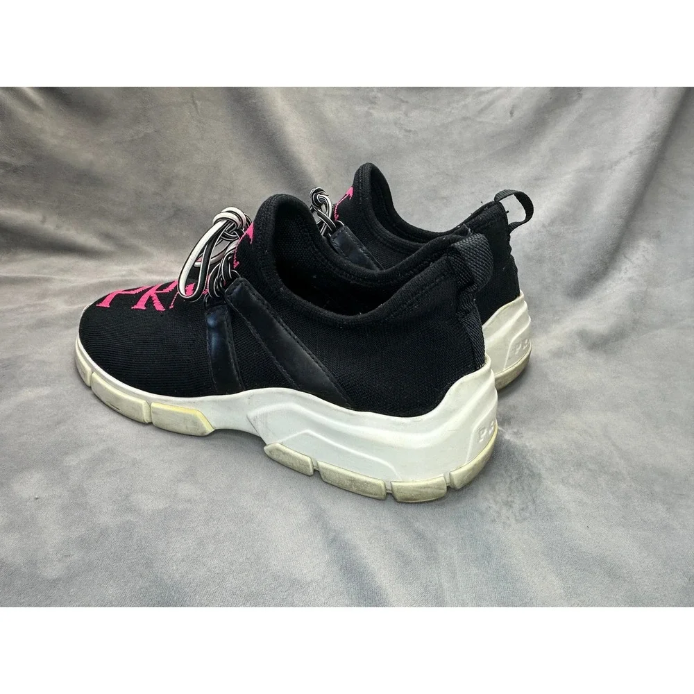 Prada Athletic Nylon Running‎ Sneakers Women US 5 EU 35 Black And Pink